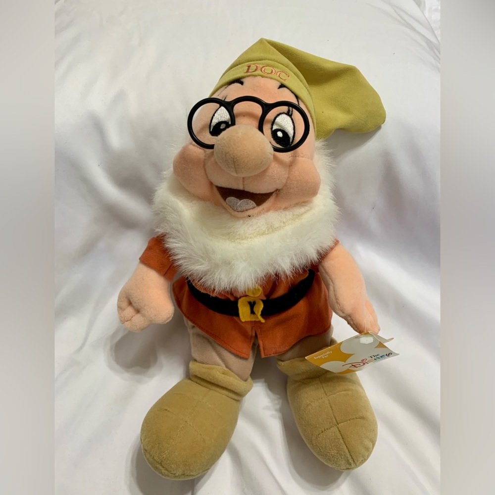 Doc Dwarf Disney Store Snow White Stuffed Plush Toy 10 inches